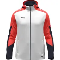Jako Veste à capuche Dynamic pour enfants - 6870, Couleur:blanc/coral/marine, Taille:128