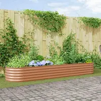 Prolenta Maison Exclusive - Potager surélevé marron 320 x 80 x 44 cm en acier