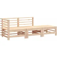 Syfax Salon de jardin 3 pcs bois massif de pin