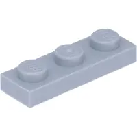LEGO 1x3 plaque 3623 - 100 pièces gris bleuté clair