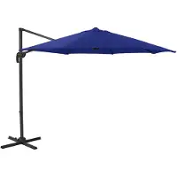SVITA Parasol de jardin Parapluie Outdoor 360° Parapluie Alu rotatif basculant Bleu