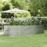 Prolenta Maison Exclusive - Lit surélevé de jardin Argenté Acier galvanisé