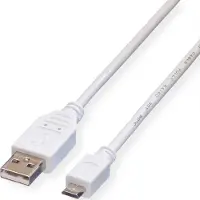 Value Câble USB 2.0, USB A mâle - Micro USB B mâle 0,8m