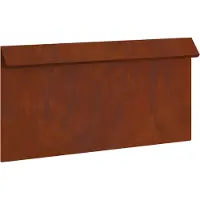 vidaXL Clôture anti-limaces, 50 x 3,5 x 25 cm, acier résistant aux intempéries, aspect rouille