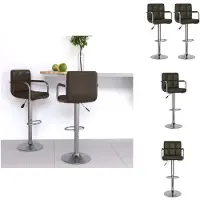 vidaXL Tabouret de bar 2 pcs simili cuir marron - Tabouret de bar