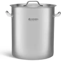 Edenberg Grande marmite avec couvercle 25L, aluminium, acier inoxydable ,2 éléments,