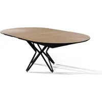 Xl Moebel Gmbh Table de salle à manger ronde Extensible Moderne Table de cuisine en bois marron