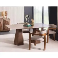 Casa Padrino Luxe Table de salle à manger en bois massif Marron 190 cm - Meubles d'hôtel et de salle à manger