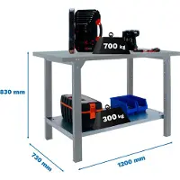 Simonwork (bancos De Trabajo) Bt6 Pro Workbench 830x1200x730 Mm Argenté