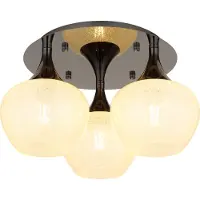 Globo Plafonnier anthracite Maxy avec verre blanc 3 lumières Ø 45cm