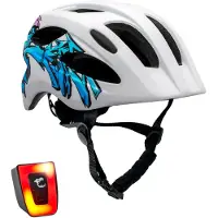 Crazy Safety Cool Grafitti, casque vélo, junior, blanc/bleu