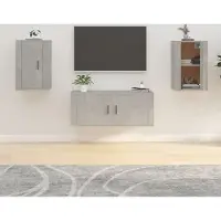 Prolenta Maison Exclusive - Meubles TV 2 pièces gris béton 40x34,5x60 cm