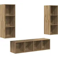 Syfax Ensemble meuble TV 3 pcs Chêne artisanal Bois d'ingénierie