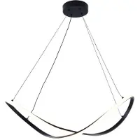 Zumaline Suspension LED ERDA noir et blanc 45 W 3825 lm en aluminium, dimensions : 150 x 70,5 x 30 cm, IP20,