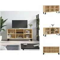 vidaXL Armoire TV Chêne Sonoma 103,5x30x50 cm Bois composite - Meuble TV