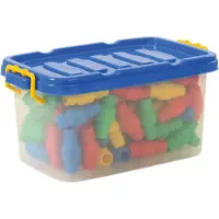 Eduplay 120459 Set de tubes flexibles, plastique, boîte incluse, multicolore, 80 pièces (1 set)