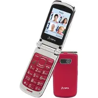 Olympia Style Plus Téléphone à grosses touches, couleur : rouge