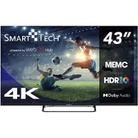 Smart Tech 43UW02V, 109,2 cm (43"), 3840 x 2160 px, DLED, Smart TV, Wi-Fi, Noir