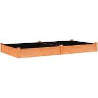Syfax Lit surélevé de jardin doublure 240x120x25 cm bois massif sapin