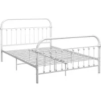 vidaXL Cadre de lit sans matelas blanc métal 140x200 cm