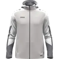 Jako Veste à capuche Dynamic pour enfants - 6870, Couleur:gris clair/blanc/gris, Taille:128