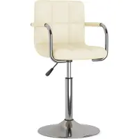 Syfax Chaise de salle à manger Crème Tissu