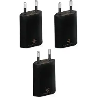 Wicked Chili 3x Pro Series Adaptateur secteur USB compatible avec Apple iPhone, Samsung Galaxy / chargeur de téléphone portable, fiche d'alimentation pour smartphone (1A, 5V) noir