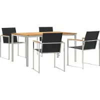 Syfax Ensemble de salle à manger pour jardin 5 pcs