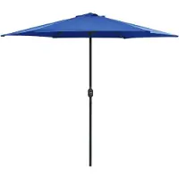 Syfax Parasol de jardin et mât en aluminium 270x246 cm Bleu azuré