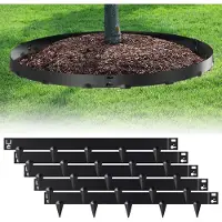 Jayseuw Bordure de pelouse Défense contre les limaces Galvanisé Clôture à fleurs Bordure de séparation Bordure de jardin Acier 100x15cm 50m Noir