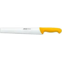Arcos Couteau à salami couleur - Prof 295700 en acier inoxydable nitrum et mangue lame ergonomique en polypropylène jaune et 30 cm de lame, vitrine