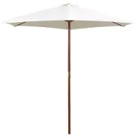 Prolenta Maison Exclusive - Parasol 270×270 cm Mât en bois Blanc crème