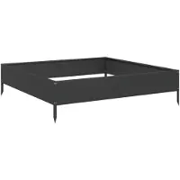 Syfax Lit surélevé de jardin noir 100x100x26 cm acier