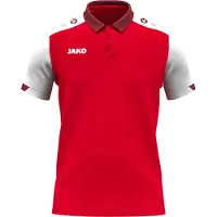 Jako Polo Dynamic , Taille:XXL, Coleurs:rouge/blanc/rouge foncé