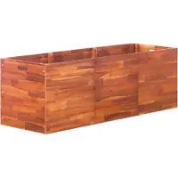 Syfax Lit surélevé de jardin Bois d'acacia 150x50x50 cm