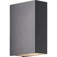 Brilliant Lampe, Tynan LED Applique murale 2flg Up/Down gris foncé, métal/verre, 2x 3W LED intégrées, (444lm, 3000K), A+