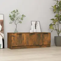 Prolenta Maison Exclusive - Meuble TV Chêne fumé 102x35x36,5 cm Matériau dérivé du bois