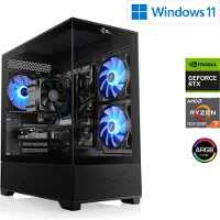 CSL-Computer PC Gaming M13500H / AMD Ryzen 7 5700X, 8x 3400 MHz / NVIDIA RTX5060Ti / 32 Go DDR4 RAM / M.2 SSD 1000 Go - Windows 11 Home