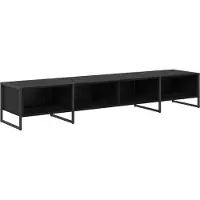 Syfax Meuble TV Chêne noir 170,5 x 36 x 30,5 cm Bois d'ingénierie