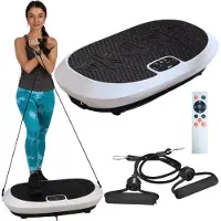 Fit4Med | Plateforme vibrante - noir - 78,5 X 44,5 X 16,5 Cm - 30 niveaux de vitesse - 4 programmes