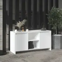 Prolenta Maison Exclusive - Meuble TV blanc 102x37,5x52,5 cm Matériau dérivé du bois