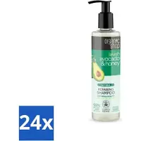 Organic - Shampooing réparateur naturel - Avocat & Miel - Hydratant et régénérant - 280 ml - Pack avantage - 24 pièces