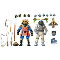 NECA Figurki Akcji TMNT - Donatello w Kosmosie & Michelangelo Samuraj 18 cm -