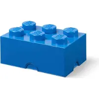 Room copenhagen Brick 6 Boîte de rangement, bleu - LEGO