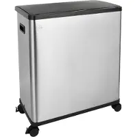 SVITA SR2X30 Poubelle à capteur Poubelle double 60l avec seau intérieur Roues argentées