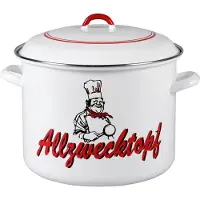 Karl Krueger KARL KRÜGER Marmite à tout faire 14 l Ø28cm émaillé blanc