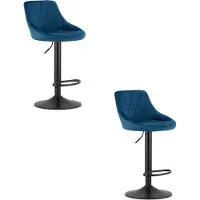 Leobert Valora KAST Stool Navy Blue x2 - Deux tabourets bleu marine pour une assise élégante et stylée