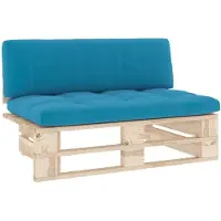 Syfax Canapé central palette de jardin bois de pin imprégné