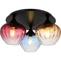 Globo Lampe de plafond Sander Plusieurs couleurs de verre