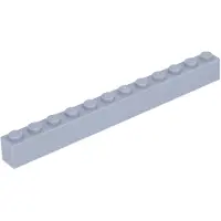 LEGO 100 pièces 6112 Brick 1x12 Part Basic Bricks 100 Clair Gris Bleuâtre